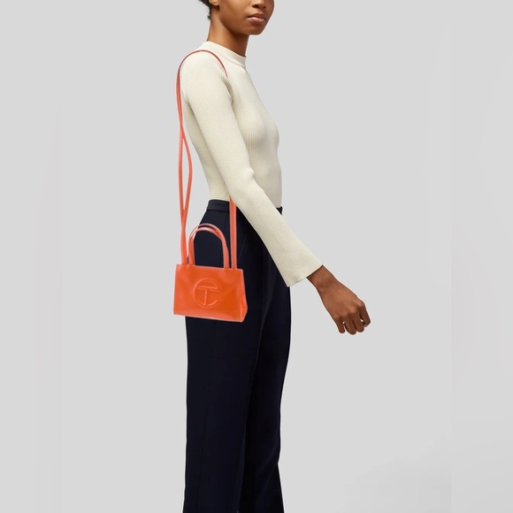 Telfar Vegan Leather Mini Shoulder Bag - Orange - Picture 4 of 13